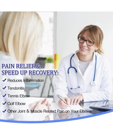 Elbow Brace Compression Support Sleeve Pair - Pain Relief for Tendonitis Tennis & Golf Elbow Arthritis | Workout Protection - Black Large - Buy Online on GoSupps.com