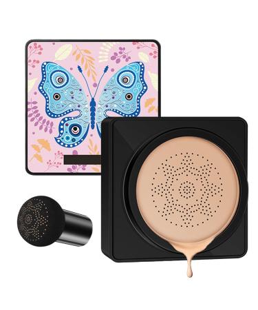 Luckxing Mushroomhead Air Cushion BB Creme-Mushroom Make-Up base moisturizing BB Cream Foundation Long-lasting coverage of skin blemishes with mushroom-make-up sponge 1 01#natural color