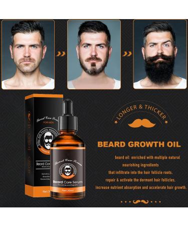 Beard Growth Kit with Derma Roller & Beard Oil Serum for Men | Grooming & Hair Growth | Rapid Grow & Thickening | Type1 - Buy Online on GoSupps.com