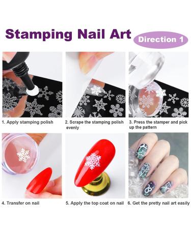 French Tip Nail Stamper & Brushes Set - Silicone Stamper, Clear Stamp Jelly, Scraper, 3 Nail Art Brushes - DIY Nail Stamping Manicure Tool - Buy Online on GoSupps.com
