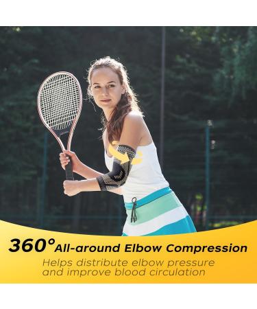 Buy INDEEMAX Copper Elbow Compression Sleeve - Best Tennis Elbow Brace for Pain Relief | Support for Arthritis Tendonitis & Sprains - International Shipping Available - Buy Online on GoSupps.com