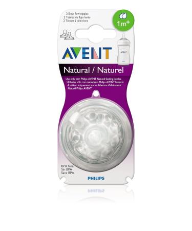 Philips AVENT BPA Free Slow Flow Nipples 2-Pack - Natural Feeding Solution - Buy Online on GoSupps.com