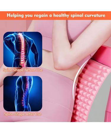 Joligaea 2-in-1 Neck and Back Extensor Pillow | Lumbar Support & Back Stretching Device - Pink - Buy Online on GoSupps.com