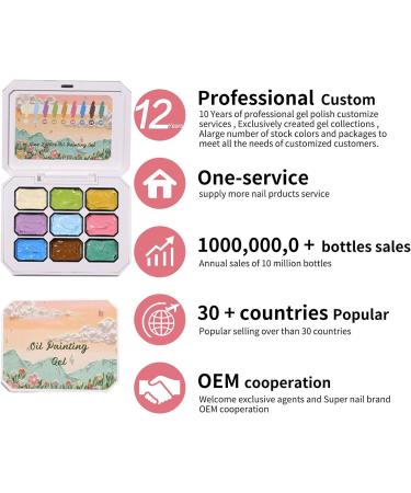  yztju Solid Gel Nail Polish 9 Colors Base and Top | 3D Stackable Paint for French Tips Manicure at Home Party Birthday - Buy Online on GoSupps.com