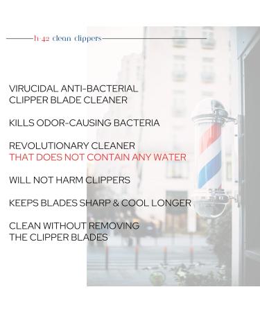 H-42 Clean Clippers Blade Cleaner with Brush - 8oz - Best Blade Maintenance for Smooth Cuts - Free International Shipping - Buy Online on GoSupps.com