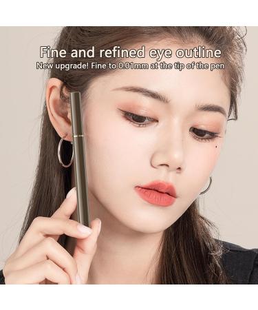 Waterproof Liquid Eyeliner Smooth Liquid Eyeliner - Waterproof Eye Liner Liquid Eyebrow Pencil Smudge Proof Smooth Ultra Fine Eyeliner for Long-Lasting Eye Makeup 01# Black - Buy Online on GoSupps.com