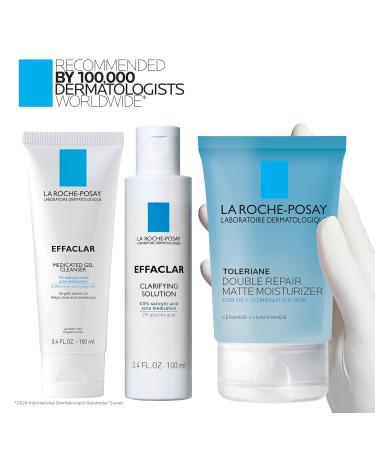 Effaclar Daily Acne Essentials Kit Acne Treatment System Salicylic Acid Acne Cleanser Pore Refining Toner & Matte Face Moisturizer for Oily Skin & Combination Skin Oil-Free 2 Month Supply - Buy Online on GoSupps.com