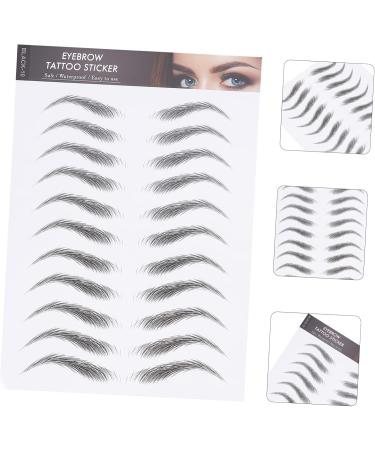 FRCOLOR 36 Sheets Waterproof Eyebrow Stickers Black Makeup Authentic Fake Eyebrows False Eyebrows Cosmetics 1 count (Pack of 1) Blackx3pcs - Buy Online on GoSupps.com