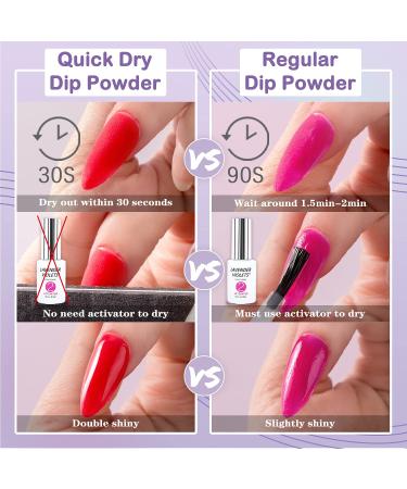 Lavender Violets 20 Colors Dip Powder Nail Kit Starter Set | Pop the Champagne Collection K934 - Buy Online on GoSupps.com