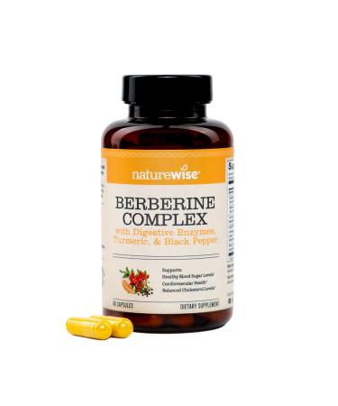 NatureWise Berberine 1000mg - Berberine Phytosome + HCI + Turmeric & Digestive Enzymes - Supports Healthy Blood Sugar + GI + Metabolism + Cholesterol - Non-GMO USA Manufactured - 30 Day Supply