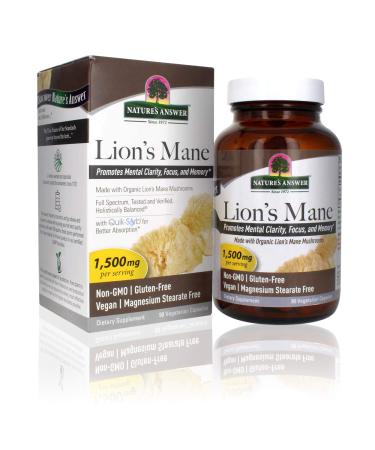 Nature's Answer Lion's Mane 1500 mg 90 Vegetarian Capsules