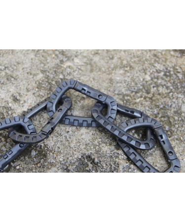 EKLORN 6pcs Plastic D-Ring Carabiner Hooks for Backpack Outdoors + Free Cable Organizer - Black - Buy Online on GoSupps.com