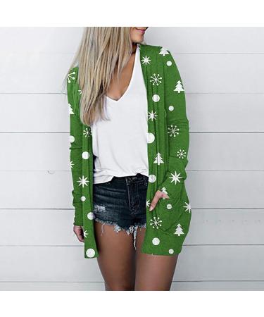 Yihaojia Christmas Cardigan for Women 2023 Ugly Christmas Cardigan for Women Ugly Christmas Cardigan Sweaters for Women Green#5 Small - Buy Online on GoSupps.com