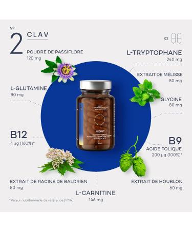 N 2 Night Fat Burner Weight Loss During Sleep Based on L-Carnitine L-Tryptophan Valerian Lemon Balm Passionflower Hops - Fat Burning and Hunger Suppressant at Night - 60 Capsules - Vegan - Buy Online on GoSupps.com