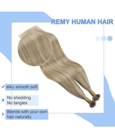 Youngsee Nano Ring Extensions - Real Hair Blonde Extensions 55cm | Nano Beads Gold Blonde Hair Extensions | 50g #16/25 & #P16/22 - Buy Online on GoSupps.com