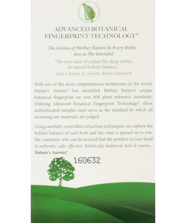 Nature's Answer Black Cohosh Root Vegetarian Capsules 60-Count | Menopause Support | Menstrual Support - Buy Online on GoSupps.com