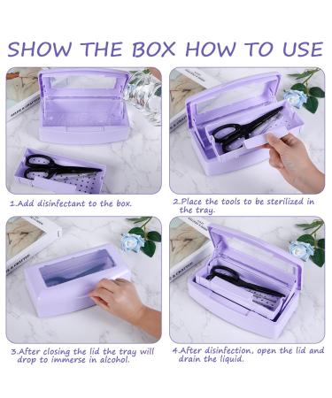 Gusnilo Nail Tool Sterilizer Box - Purple Disinfectant Jar for Nail & Hair Salons - Buy Online on GoSupps.com
