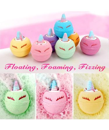 Unicorn Bath Bombs for Kids - 9 Large Organic Bath Bombs with Surprise Squishy Toys Inside - Perfect Gift for Girls - Buy Online on GoSupps.com