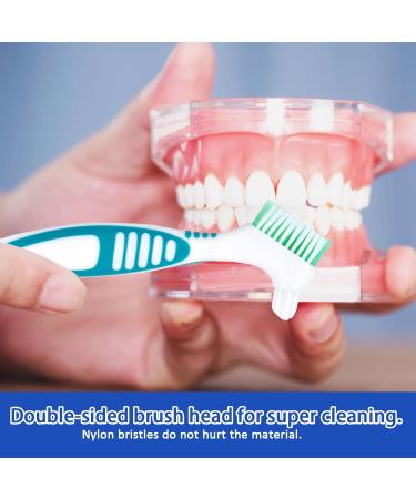 Buy 2 Dental Prosthesis Cases with Cleaning Brushes | Storage & Bathing Container Set (Blue & White) - International Shipping Available - Buy Online on GoSupps.com
