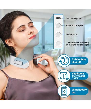 Portable Neck Massage Device with Heat - 6 Modes 9 Intensity Levels for Pain Relief | Instant Relaxation & Comfort - Buy Online on GoSupps.com