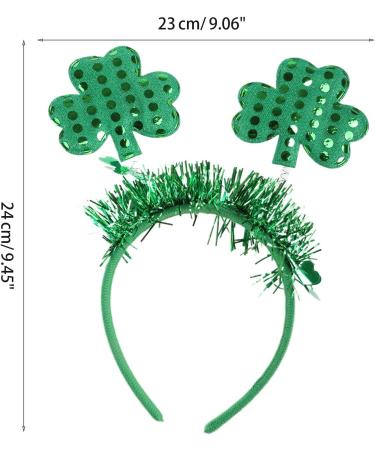 amangul Saint atrick's Day Headband Sequins Shamrock Hair Hoop Green for Head Boppers Irish arty Holiday hoto rop - Buy Online on GoSupps.com