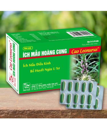 02 Boxs * 30 Tablets - Ich Mau Hoang Cung Leonurus - Dieu HOA Kinh Nguyet Cao Ich Mau