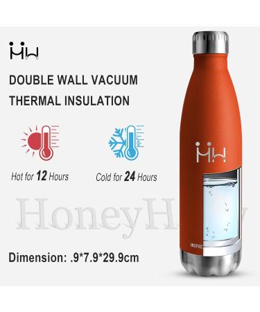 Buy Honeyholly 750ml Stainless Steel Thermal Bottle | BPA-Free Leak-Proof Water Bottle for Fitness Gym & Biking - 26oz Orange - Buy Online on GoSupps.com
