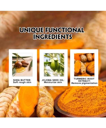 Turmeric Body Scrub - Dark Spot Exfoliating Body Scrub for Face & Neck Armpit Foot Butt Back - Moisturizing Body Exfoliator Scrub & Acne Blackhead Remover - Natural Body Skin Care Scrub - Buy Online on GoSupps.com
