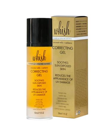Whish Coconut Milk + Verbena Correcting Gel - Soothes Sun-Exposed Skin Reduces UV Damage Moisturizes with Organic Aloe & Manuka Honey - International Shipping Available - Buy Online on GoSupps.com