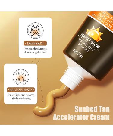 Tan Enhancers & Accelerators - Sunbed Cream - Fast Natural Tanning Accelerator - for Outdoor Sun and Tanning Beds - Tan Accelerator for Sunbed -Achieve a Healthy Summer Bronze Glow - Buy Online on GoSupps.com