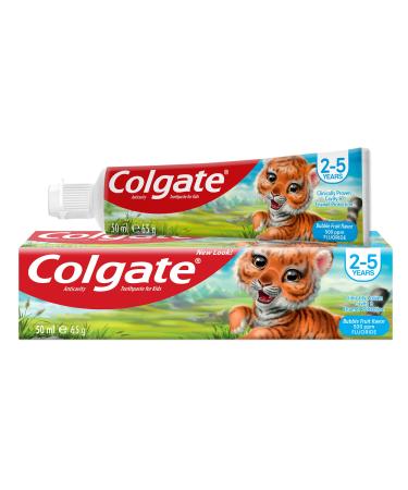 COLGATE Toothpaste Teeth Kids Bubble Fruit 2-5 Years 50 ml