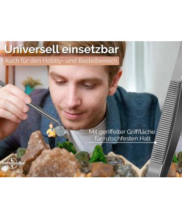 Curved Stainless Steel Tweezers 18cm with Internal Teeth - Perfect for Precision & International Shipping! - Buy Online on GoSupps.com