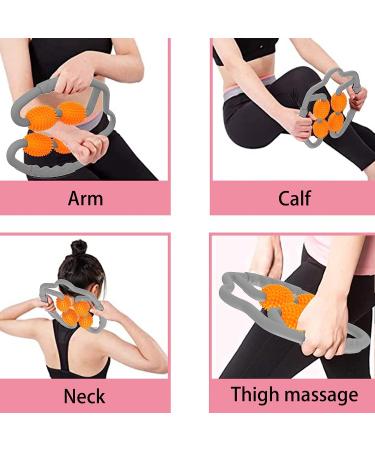 MZDXJ Fascia Muscle Roller - Cellulite Massager for Trigger Points - Reduce Soreness, Tightness in Calves, Legs, Arms & Shoulders - Deep Tissue Massage Tool in Orange Gray - Buy Online on GoSupps.com