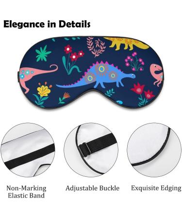 Colorful Brontosaurus Sleep Mask Eye Cover - Adjustable Strap, Blocks Light for Night Travel - Men Women's Blindfold for Sleeping and Napping - Buy Online on GoSupps.com