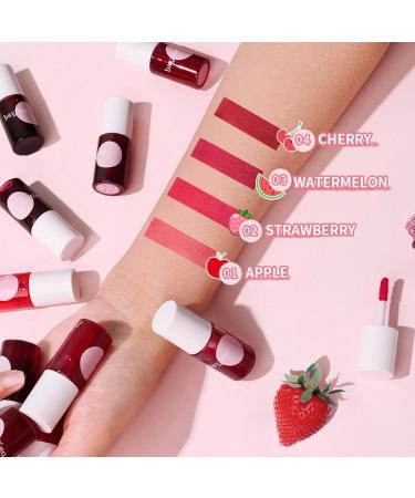 Jingling 4-Pack Lip & Cheek Tint Stain | Mini Liquid Lipstick Moisturizing Lip Gloss - Waterproof Natural Makeup for Women (4 7ml) - Buy Online on GoSupps.com