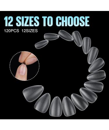 Tomicca Gel Nail Tips - 150 Pcs Almond Short Soft Gel Full Cover Set with Glue | Professional Salon Quality 15 Sizes - Buy Online on GoSupps.com