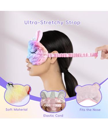 Cooling Eye Mask & Sleep Mask - Rainbow Unicorn Gift for Teens & Women | Cold Warm Compress for Dry Eyes | Plush Blindfold for Spa & Travel - Buy Online on GoSupps.com