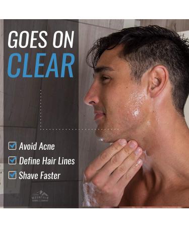 Rocky Mountain Barber Co. Men's Clear Shave Gel - 8oz | Transparent Gel for Precision Shaving and Beard Line Definition - Buy Online on GoSupps.com