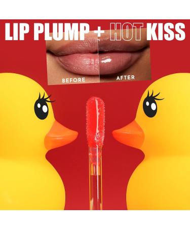 Clear Lip Gloss & Lip Oil | High Pigment Plumping Gloss with Ginger | Moisturizing Vegan Lip Care for Girls & Ladies - 0.98 Fl Oz - Buy Online on GoSupps.com