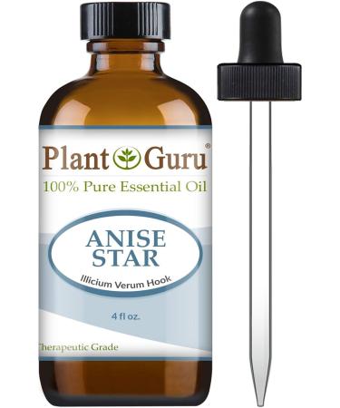 Anise Star Essential Oil 4 oz 100% Pure Undiluted Therapeutic Grade. 4 Fl Oz (Pack of 1)