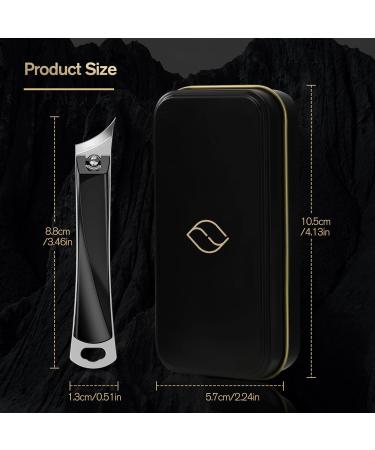 Fnyes Nail Clipper Set - Stainless Steel Slant Curved Blade Nail Clipper with Glass File & Catcher for Perfect Nails - Ingrown Toenail Clipper with Sleek Case - International Shipping Available - Buy Online on GoSupps.com