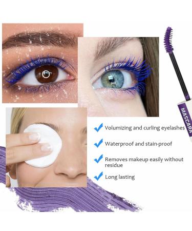 4D Colorful Waterproof Eyelash Mascara - Purple | Hypoallergenic Formula for Curl, Lengthening & Thickening | Perfect Holiday Gift for Beauty Lovers - 1PC - Buy Online on GoSupps.com