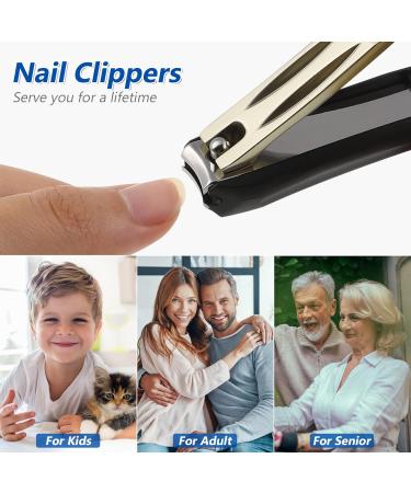 Beavorty Nail Clippers Toenail Clippers Kits Stainless Steel Fingernail and Toenail Clipper Cutters Nail Cutters Sets with Nail File and Cleaning Brush for Seniors Aducts Baby - Buy Online on GoSupps.com