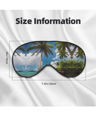 Two Palm Tree Tropical Print Sleep Mask - Unisex Double-Sided Eye Mask for Sound Sleep & Skin Care | International Shipping Available - Buy Online on GoSupps.com