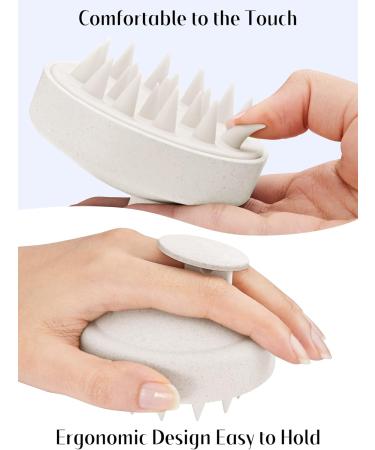 Heeta Scalp Massage Brush - Soft Silicone Shampoo Brush for Dandruff Relief & Itchy Scalp | Ideal for Men Children & Pets - Beige 07 - Buy Online on GoSupps.com
