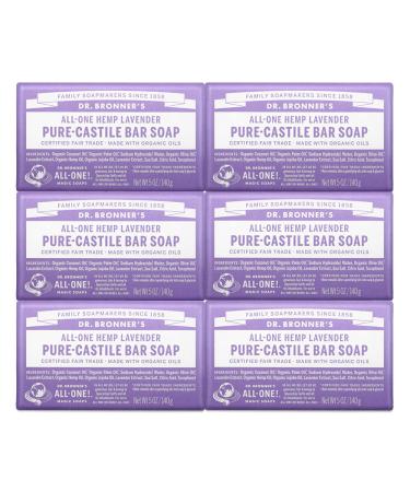 Dr. Bronner's Pure-Castile Bar Soap - Lavender 5oz. (Pack of 6) by Dr. Bronner's Lavendel 1 pieces (6Pack) - Buy Online on GoSupps.com