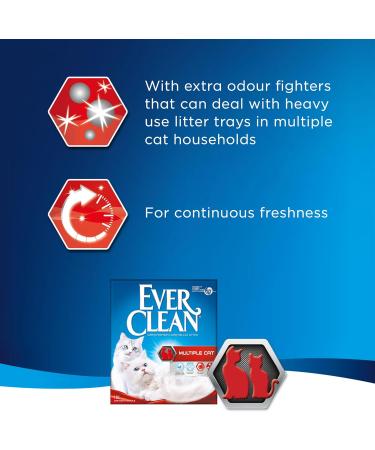 Ever Clean Cat Litter for Multiple Cats - Scented Long Lasting Freshness & Strong Clumping - 10L International Shipping Available - Buy Online on GoSupps.com