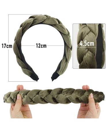 Clinity Vintage Green Braided Headband - Padded Rockabilly Hair Accessories for Women & Girls - Buy Online on GoSupps.com