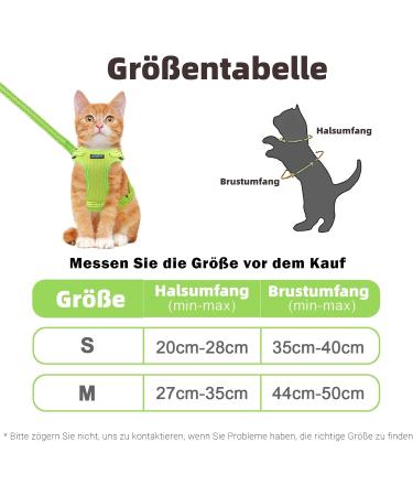 Buy Supet Cat Dishes & Harness Set - Fleeing Kitten Cat Vest Universal Leash & Dishes for Cats/Puppies (M) - Green - International Shipping Available - Buy Online on GoSupps.com