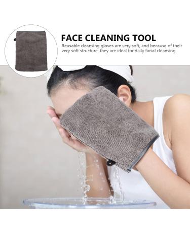 Uonlytech 3pcs Fiber Makeup Remover Gloves & Scrub Mitts for Body & Face - Microfiber Cleansing & Exfoliating Bath Accessories - Buy Online on GoSupps.com